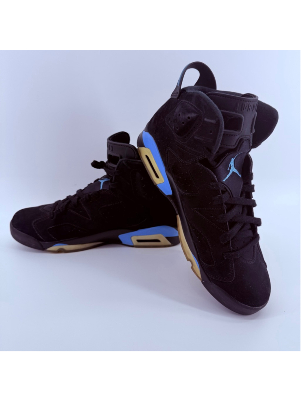 Nike Air Jordan 6 Retro Men's Size 12 Black Athletic Basketball Shoes 384664-006